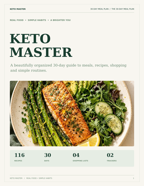 Keto Master 30-day guide cover